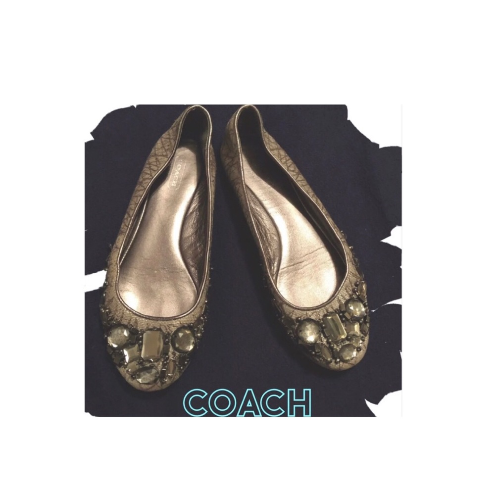 Coach Flats jewl Denisse Womens Size 7 Gray